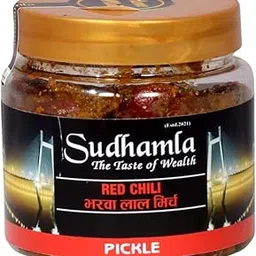 Sudhamla Red Stuffed Chilli Pickle in Fresh Mustard Oil 100 G: Mother Made Bharwa Banarasi Bharva Lal Mirch ka Achar 200 g - Vintage Recipe, Glass Packed, Preservative Free-picture-52