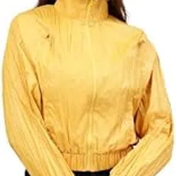 kassually women jacket Women Mustard Striped Lightweight Bomber-picture-39