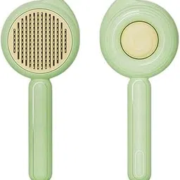 Self Cleaning Slicker Brush Pet Hair Grooming Comb Pet Massaging Tool and Shedding Brush for Long or Medium Haired Dogs and Cats (Green)-picture-32