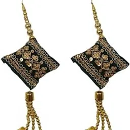 Generic MPK Perfect Ethnic Hanging Cotton Latkan for Saree, Blouse and Lehenga Pack of 2 Green-picture-28