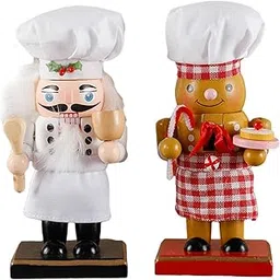 2Pcs Christmas Nutcracker Figures Traditional Wooden Nutcracker for Festival-picture-22