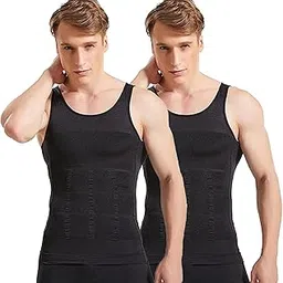 Nishanka Men's Compression Body Shaper Vest, Slimming Vest, Tummy Control, Abdomen Undershirt Tummy Tucker Shapewear Vest-picture-12