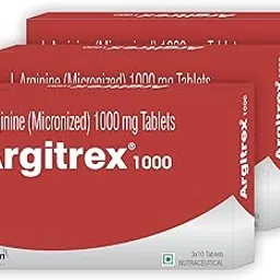 Trexgen ARGITREX L-Arginine Micronized 1000 mg Nitric oxide booster, Blood circulation, Men's Health Essential amino acid (30 Tablets) (Pack of 3) image 1