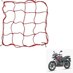 Asryd Universal Bungee Cargo Luggage Net Holder for Bike and Motorcycle - Strong and Elastic 30 x 30cm Mesh Rope Straps for Holding Bags, Helmet or Box for Bike Bajaj Pulsar 180 ( 1.Pcs )-picture-13