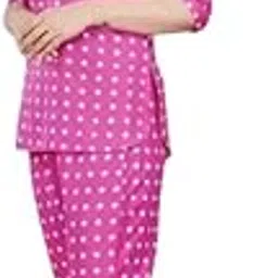 attnico Women's Rayon Night Suit Set, Soft & Breathable 3/4 Sleeve Pajama Loungewear, Comfortable Sleepwear for Ladies-picture-46