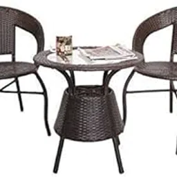 WH-101 Outdoor Patio Furniture 2 Chair 1 Table Brown-image-69