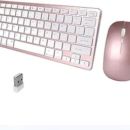 Wireless Bluetooth Keyboard and Mouse Combo – Rechargeable, Quiet Operation, 3-Device Switching – Perfect for Home Office, Gaming, and Travel,Compatible with Windows, Mac, Android (Rose Gold)-picture-65