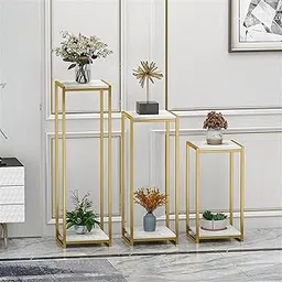 Weston Crafts Coffee Table Side Tables High Telephone Table Narrow Sofa Side Tables 2 Tier MDF Top Presentation Table Compact Plant Shelf Height-picture-15