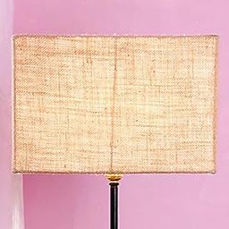 Devansh S8, Beige Jute Square Lamp Shade for Home Decor-image-5
