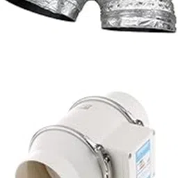 ATORSE 4inch Exhaust Fans Blower and Air Ducting Ventilation Alloy Vent Tube Set-picture-46