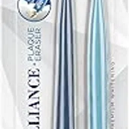 Oral-B Brilliance Premium Whitening Toothbrush with Plaque Eraser, Medium, Sky Blue and Gray, 2 Count-image-8