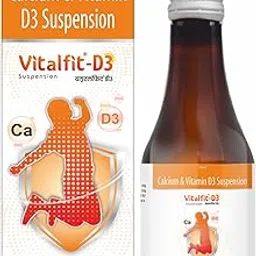 VitalFit D3 Suspension | Essential Calcium & Vitamin D Support for Bone Health & Immune System | Useful in Osteoporosis & Fractures | 200ml Liquid-picture-16