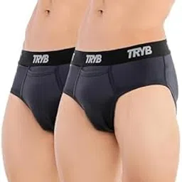 tryb Mens Sport Performance Stretch Quick Dry Moisture Wicking Athletic Boxer Active Brief (Pack of 2)-picture-46