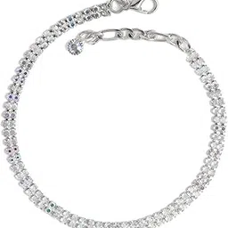 vama FASHIONS Silver Crystal Rhinestone Payal Anklet Toes Foot Chain Single Ankle Anklets For Girls Women-picture-19