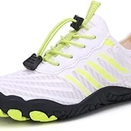 mastyle Anti-Slip Rubber Athletic Hiking Water Shoes for Mens Womens | Barefoot Aqua Swim Walking Shoes | Five-Finger Shoes | Running Shoes Lightweight Sneakers - Color: White-G | Size: 41-picture-30