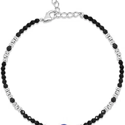 zavya 925 Sterling Silver Coloured Beads Evil eye Rhodium Plated Plating Chain Bracelet |Gift for Women and Girls | With Certificate of Authenticity and 925 Hallmark|Mother's Day-picture-20