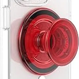 PopSockets Translucent Phone Grip with Expanding Kickstand, Compatible with MagSafe®, Magnetic Ring for iPhone and Android Included, Phone Holder, Wireless Charging Compatible - Danger Red-image-20