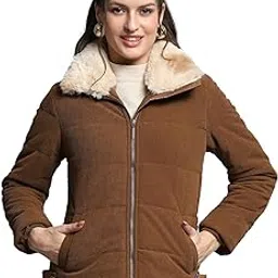 monte carlo Womens Solid Khakhi Collar Neck Full Sleeve Jacket-picture-38