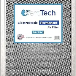 Electrostatic Air Filter (20x25x1) by Venti Tech – Permanent Washable HVAC System Filter – Captures Allergens for Healthier Home Environment – Increases Airflow, Reduces HVAC Stress-picture-29