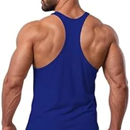 Men's Cotton Printed Sleeveless Racer Back Sports Gym Boxing Workout Activewear Bodybulding Quick Dry Fit Gym Vest Tank Top VG13-picture-24