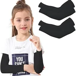 Shirsh Arm Sleeves for Kids Babies Toddlers, Unisex UV Sun Protection Arm Cover Cycling, Golf, Outdoor Sports, UPF 50, Ages 3-14, UV Sun Protection, Cooling Sleeves, 2 Pairs image 1