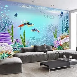 INFINITY INTERIORS Waterproof Wall Stickers|Beautiful Fish|PVC Self Adhesive Vinyl Wall Poster for Living Room, Hall, Play Room, Bedroom, Kitchen, Office|48x72 inch-picture-28