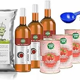 The Tea Planet Green Melon Exotic & Trending Milk Tea Series Starter Kits - 65 Servings(Approx.) -350ML Per Kit-image-43