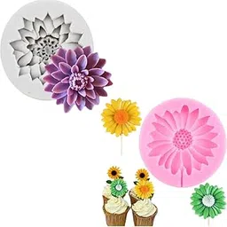 Skytail Single Cavity Sunflower & Lotus Flower Silicone Moulds for Candle Waxmelts Fondant Chocolate Candy Cake Decoration Cupcake Topper Gummy Jelly Cookie Sugarpaste Clay Soap Resin Molds-picture-31