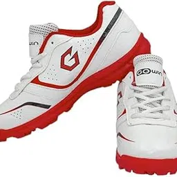 Academy White/Red Cricket Shoes Size-3 with TR-777-W Cricket Leather Ball Alum Tanned White-image-17