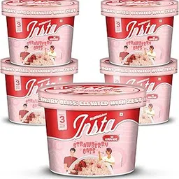 Insta Ahaar Strawberry Oats - Cup 55g | Ready-to-Eat | Instant Snack (55 G Each (Pack of 5), Cuppa Strawberry Oats)-picture-14