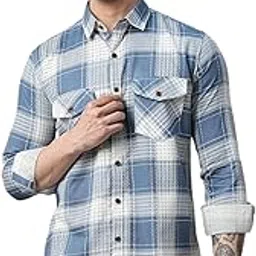 Exclusive Checked Full Sleeve Plaid Double Pocket Shirt for Men | XX_509-picture-32