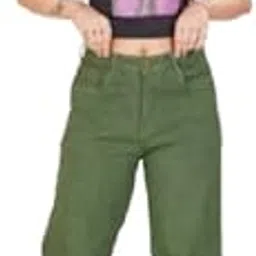 lapis lady Women's High Waist Jeans Pant, Straight Fit Denim Trousers, Stretchable Cotton Blend, Stylish Casual Wear Bottoms for Girls & Women, Comfortable Fit image 1