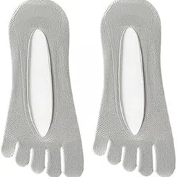 4xFive Toe Socks Lightweight Soft Sports Short Socks for Sports Outdoor Ladies Gray-image-9
