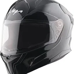 Vega Sonic ISI and DOT Certified Gloss Finish Full Face Helmet for Men with Clear Visor and Spoiler-Black-L-picture-19