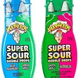 Warheads Super Sour Double Drops Combo Pack of Blue Raspberry - Green Apple & Watermelon - Green Apple 30ml-picture-50
