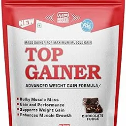M B Muscle Builder's High Protein Mass Gainer For Muscle Mass With Fruits Extracts,BCAAs And Advanced Weight Gain Formula,Top Gainer | weight gainer | 2lbs(Chocolate)-image-12