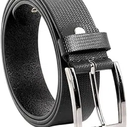 friendskart Men's Evening, Formal, Party, Casual Genuine Leather Belt, Brown/Black, Silver Buckle-picture-15