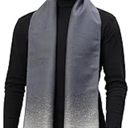 ravaiyaa - attitude is everything Men's Reversible Ombre Pattern Winter Wool Scarf, Muffler 72"x12" Inch-picture-44