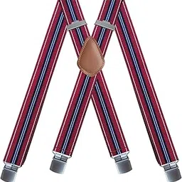 mippo Elastic 4 Clip Adjustable Suspenders for Men and Women Pants Braces with Metal Clips-picture-13
