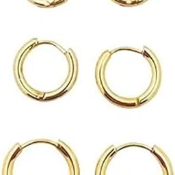 Earrings men boyfriend girls women gents ear studs for men Stainless Steel Piercing Clip on Screw Bali Pierced Hoop Stud Huggie Magnetic earrings for boys silver black gold blue boys earrings-image-73