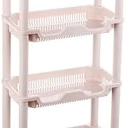 Ndola Storage Shelf Plastic Home Rectangular Storage Rack Four-Layer Multi-Functional Cosmetics and Sundries Storage Rack Removable-picture-26