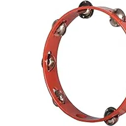 Sai Musical Instruments Tambourine, 10 Inch (Without Head), Red-image-18