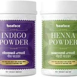 Beaface Indigo Powder and Henna Powder For Hair | Organic For Hair | Henna and Indigo Powder Combo | Hair Colour | Men And Women- Each 200 Grams (400gm)-image-3