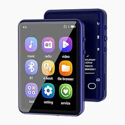 MP3 Player with Bluetooth, Touch Screen MP3 Music Player with Speaker, FM Radio, E-Book, Timing Shutdown, Resume Play, Portable Bluetooth MP3 Player with SD Card Slot– Blue 30GB-image-12