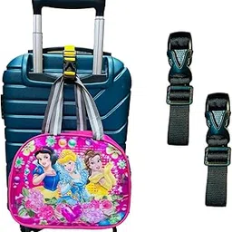 basri 2pack Luggage Holder for Travelling Bags & Suitcases, Luggage Belt Portable, Adjustable Combination Travel Anti-Lost Strap Luggage Connector Straps, Travel Strap 1inchx22inch (Black)-picture-10