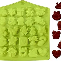 MoldBerry Christmas Chocolate Moulds Silicone Chocolate Mould 25-Cavity | Gift Box Christmas Molds Non-Stick Chocolate Silicone Moulds 3D Xmas Candy Mold Trays for Jelly Cookies Cake Fondant Mold Pk1-picture-14