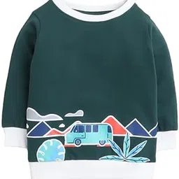 BUMZEE Bottle Green Boys Full Sleeves Cotton Sweatshirt (Peb9686)-picture-14