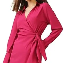 sera classics Women Fit and Flare Mini Solid Casual Dresses-picture-12