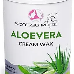 Professional Feel AloeveraCream Wax With Wax Strips, hydro soluble wax For Face, Upper Lips, Arms, Legs, Bikini Line, Underarms and Full Body (800 Grams)-image-91