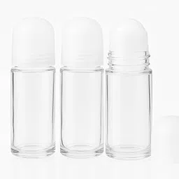 hunky dory 3pcs 50ml Glass Clear Bottle Roll on For Deodorant,Perfume,Essential Oil-picture-51